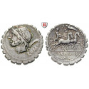 Römische Republik, L. Memmius Galeria, Denar, serratus 106 v.Chr., ss