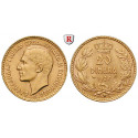 Jugoslawien, Alexander I., 20 Dinara 1925, 5,81 g fein, vz-st