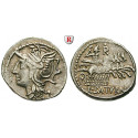 Römische Republik, L. Appuleius Saturninus, Denar 104 v.Chr., ss+
