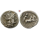 Römische Republik, C. Iuventius Thalna, Denar 154 v.Chr., ss+