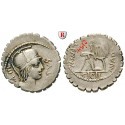 Römische Republik, Mn. Aquillius, Denar, serratus 71 v.Chr., ss+