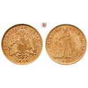 Chile, Republik, 2 Pesos 1875, 2,75 g fein, ss+