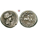 Römische Republik, M. Cipius, Denar 115-114 v.Chr., ss+