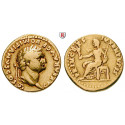 Römische Kaiserzeit, Domitianus, Caesar, Aureus 79, ss+/ss