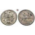 Römische Republik, Q. Marcius Libo, Denar 148 v.Chr., vz-st