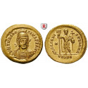 Römische Kaiserzeit, Theodosius II., Solidus 424-425, vz+