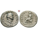 Römische Kaiserzeit, Vespasianus, Denar 78-79, ss