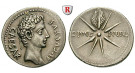Römische Kaiserzeit, Augustus, Denar 19-18 v.Chr., f.vz