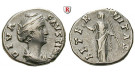 Römische Kaiserzeit, Faustina I., Frau des Antoninus Pius, Denar nach 141, ss-vz