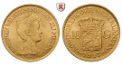 Niederlande, Königreich, Wilhelmina I., 10 Gulden 1917, 6,06 g fein, vz/vz-st