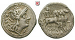 Römische Republik, Q. Caecilius Metellus, Denar 130 v.Chr., ss