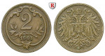Österreich, Kaiserreich, Franz Joseph I., 2 Heller 1901, ss