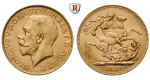 Australien, George V., Sovereign 1911-1931, 7,32 g fein, ss-vz