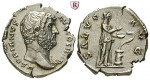 Römische Kaiserzeit, Hadrianus, Denar 134-138, f.vz