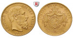 Belgien, Königreich, Leopold II., 20 Francs 1875, 5,81 g fein, st