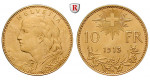 Schweiz, Eidgenossenschaft, 10 Franken 1913, 2,9 g fein, vz/vz-st