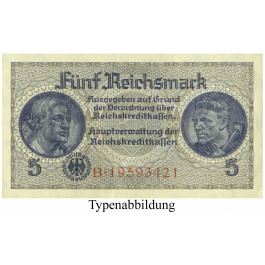 Besatzungsausgaben des 2. Weltkrieges 1939-1945, Reichskreditkasse, 5 Reichsmark o.D., I, Rb. 553a