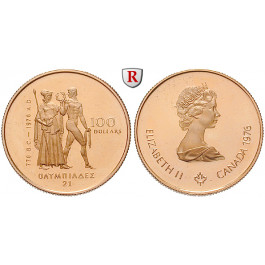 Kanada, Elizabeth II., 100 Dollars 1976, 15,55 g fein, PP