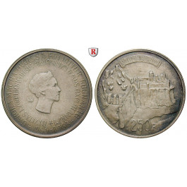 Luxemburg, Charlotte, 250 Francs 1963, 22,5 g fein, vz-st