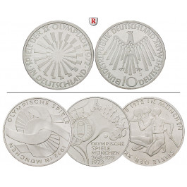 Bundesrepublik Deutschland, 10 DM 1972, 9,69 g fein, vz-st