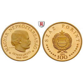 Ungarn, Volksrepublik, 100 Forint 1968, 7,57 g fein, PP
