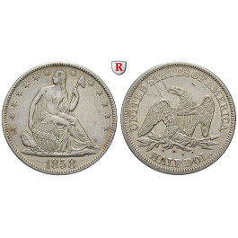 USA, 1/2 Dollar 1858, ss
