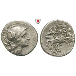 Römische Republik, Anonym, Denar nach 211 v.Chr., ss+