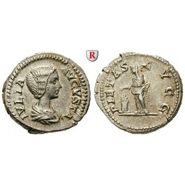 Römische Kaiserzeit, Julia Domna, Frau des Septimius Severus, Denar 204, f.vz