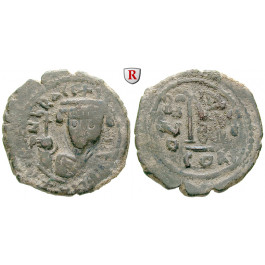 Byzanz, Heraclius, Follis Jahr 3 = 612-613, f.ss
