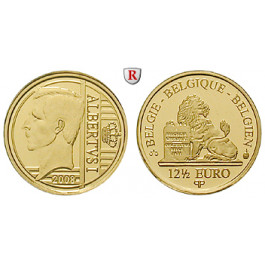 Belgien, Königreich, Albert II., 12 1/2 Euro 2008, 1,24 g fein, PP