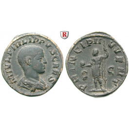 Römische Kaiserzeit, Philippus II., Caesar, Sesterz 244-246, ss-vz