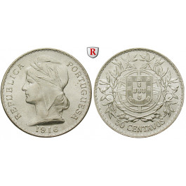 Portugal, Republik, 50 Centavos 1916, st