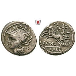 Römische Republik, C. Coelius Caldus, Denar 104 v.Chr., ss