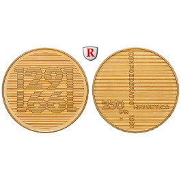 Schweiz, Eidgenossenschaft, 250 Franken 1991, 7,2 g fein, st