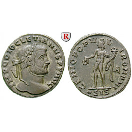 Römische Kaiserzeit, Diocletianus, Follis 295, vz+