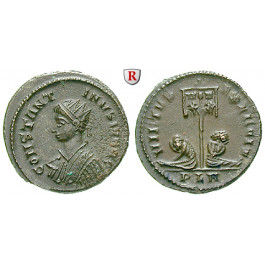 Römische Kaiserzeit, Constantinus II., Caesar, Follis 320, vz