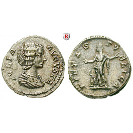 Römische Kaiserzeit, Julia Domna, Frau des Septimius Severus, Denar 201, vz+