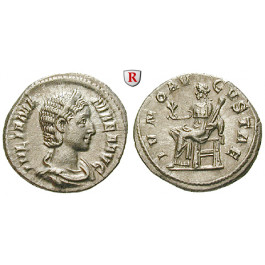 Römische Kaiserzeit, Julia Mamaea, Mutter des Severus Alexander, Denar 231, f.vz