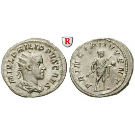 Römische Kaiserzeit, Philippus II., Caesar, Antoninian 244-247, ss-vz/vz