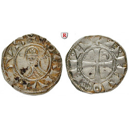Kreuzfahrerstaaten, Antiochia - Fürstentum, Bohemund III., Denar 1163-1201, f.vz