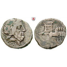 Römische Republik, L. Rubrius Dossenus, Denar 87 v.Chr., f.ss