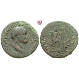 Römische Kaiserzeit, Vespasianus, Sesterz 71, f.ss/s-ss