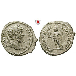 Römische Kaiserzeit, Septimius Severus, Denar 205, vz+
