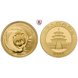 China, 20 Yuan ab 2001, 1,56 g fein, st