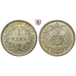 Deutsches Kaiserreich, 1 Mark 1912, D, vz+, J. 17