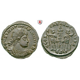Römische Kaiserzeit, Constantinus II., Caesar, Follis 335-336, vz+