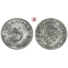 Drittes Reich, 5 Reichspfennig 1944, A, ss+, J. 370