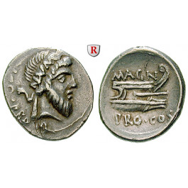 Römische Republik, Gnaeus Pompeius (der Große), Denar 45 v.Chr., ss/ss+