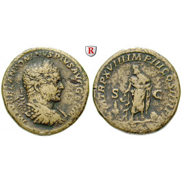 Römische Kaiserzeit, Caracalla, Sesterz 215, f.ss