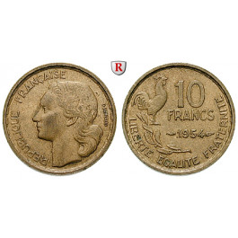 Frankreich, IV. Republik, 10 Francs 1954, ss-vz
